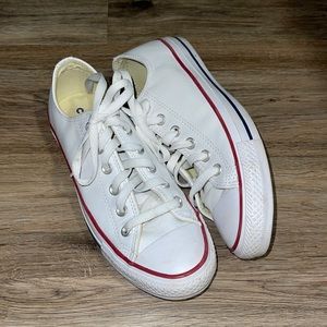 White Chuck Taylor All Star Leather Size 8